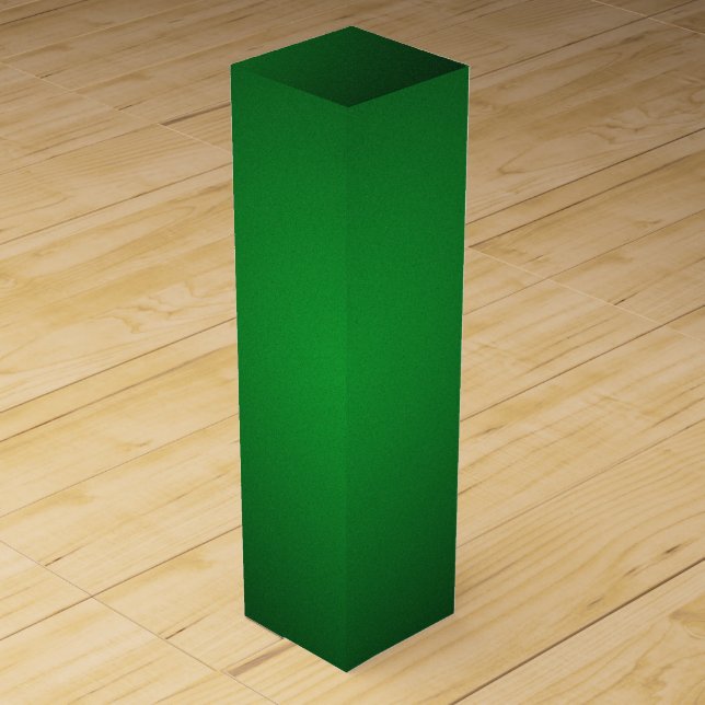 Cool Grainy Green-Black Vignette Wine Gift Box (Front)