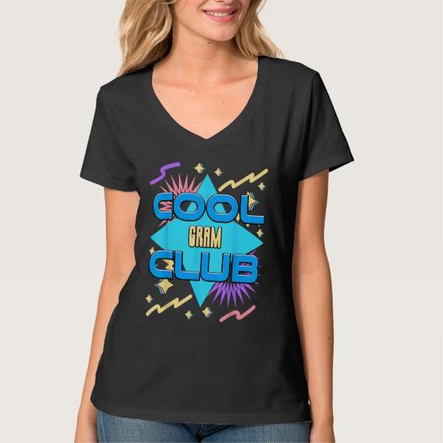 Cool Gram Club  Grandma Humor Grandmom Family 1 T-Shirt (Front)