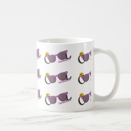 Cool Granddaughter_sun and sunglasses on white Coffee Mug