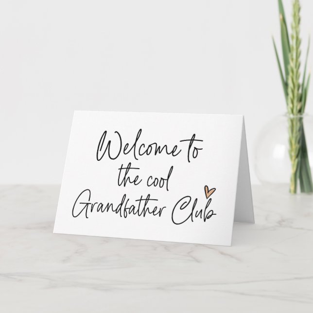 Cool Grandfathers Club Baby Pregnancy Announcement (Front)