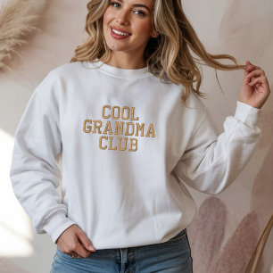 Cool Grandma Club Embroidered Sweatshirt Gift