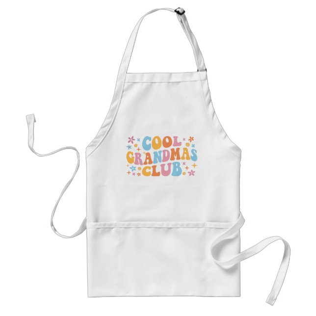 Cool Grandmas Club III Adult Apron (Front)