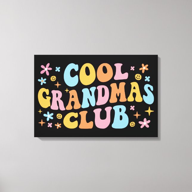 Cool Grandmas Club III Canvas Print (Front)