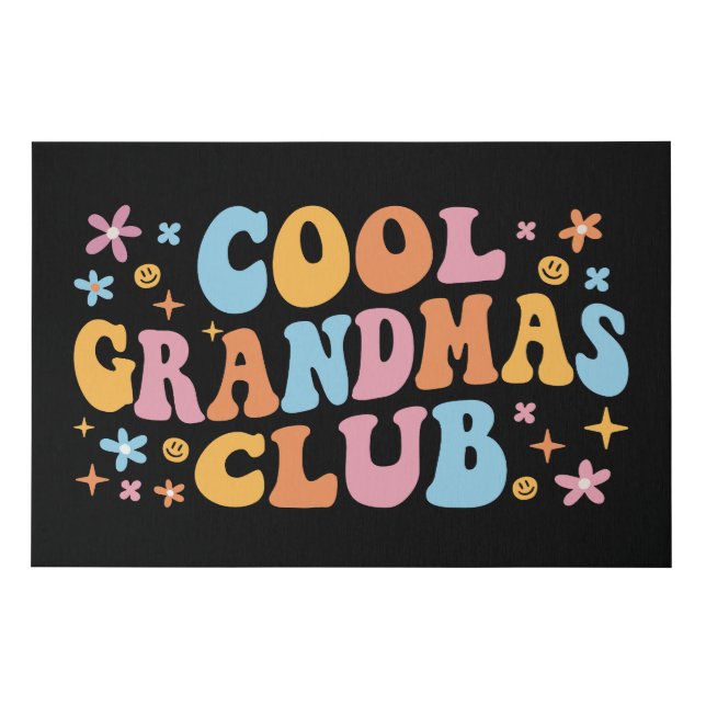 Cool Grandmas Club III Faux Canvas Print (Front)