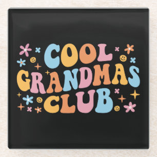 Cool Grandmas Club III Glass Coaster