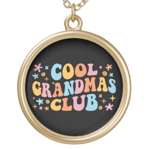 Cool Grandmas Club III Gold Plated Necklace