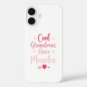 Cool Grandmas Have Muscles iPhone 16 Case