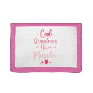 Cool Grandmas Have Muscles Tri-fold Wallet
