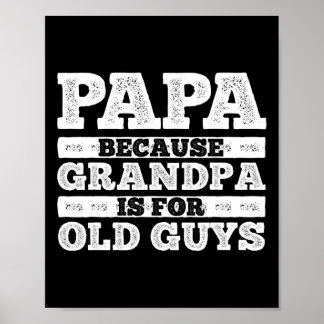 Cool Grandpa Art For Men Grandfather Papa Parent F Poster