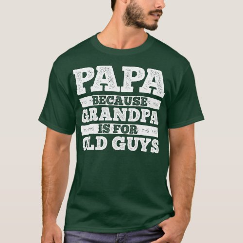 Cool Grandpa Art For Men Grandfather Papa Parent F T_Shirt