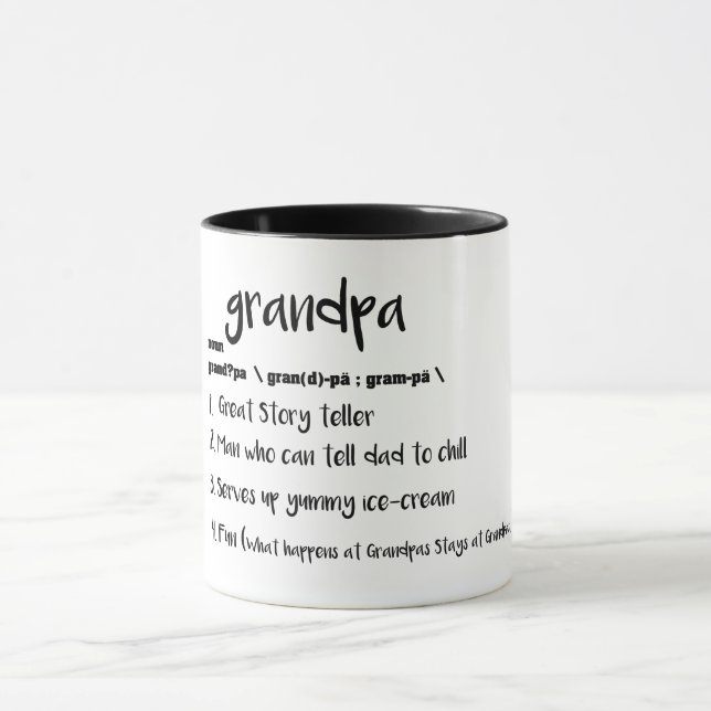 cool grandpa fathers day christmas funny mug (Center)