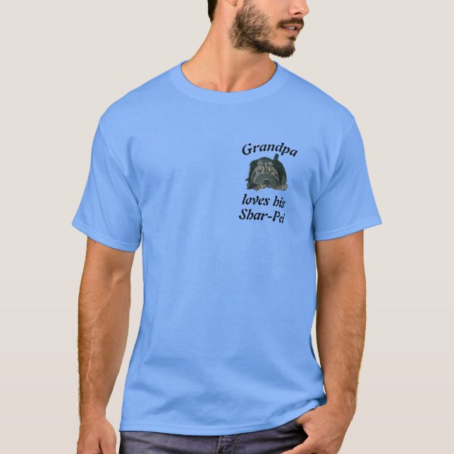 Cool Grandpa Loves His Shar-Pei T-Shirt (Front)