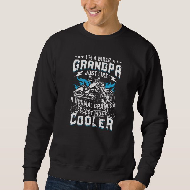 Cool grandpa motorcycle gift idea Premium Sweatshirt (Front)