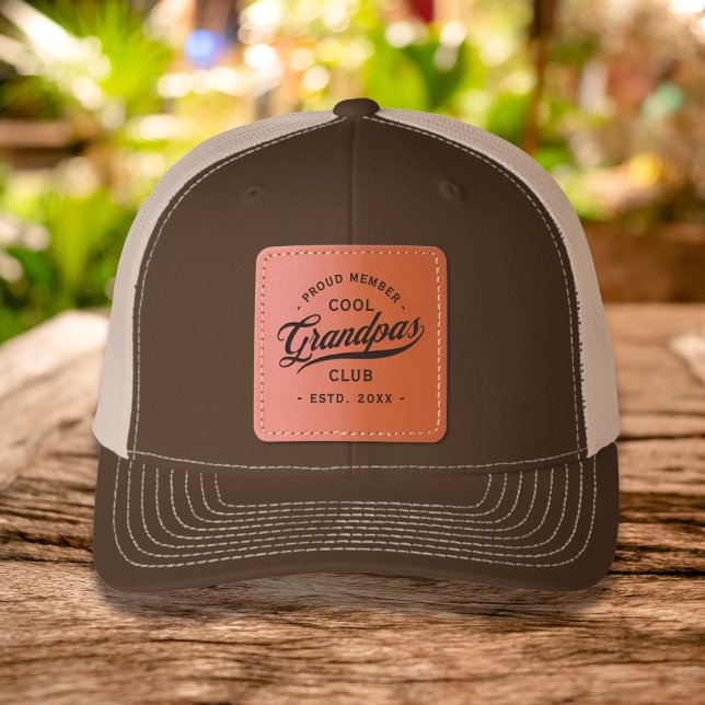 Cool Grandpas Club Established Date Leather Patch Hat (Creator Uploaded)