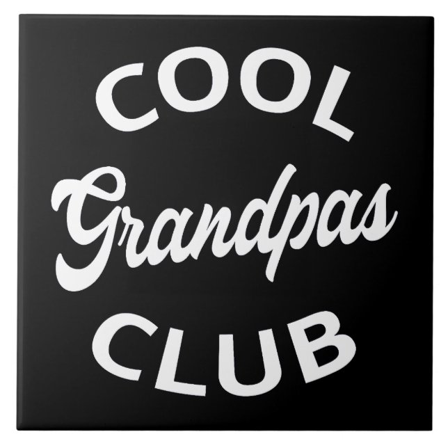 Cool Grandpas Club I Ceramic Tile (Front)