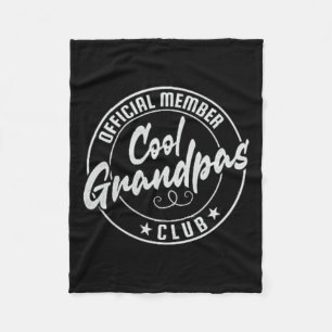 Cool Grandpas Club Official Member Vintage Fleece Blanket