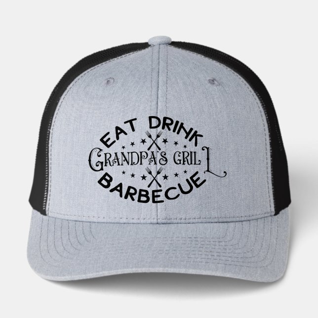 Cool Grandpa's grill BBQ word art  (Front)