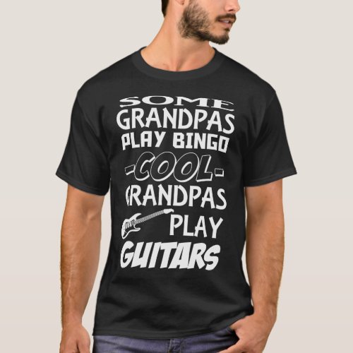 Cool Grandpas Play Guitars Men T_Shirt