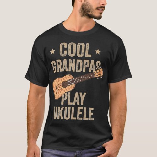 Cool Grandpas Play Ukulele Ukulele Music Guitar du T_Shirt