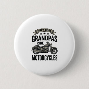 Cool Grandpas Ride Motorcycles Vintage Biker Shirt Button