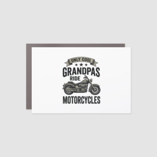 Cool Grandpas Ride Motorcycles Vintage Biker Shirt Car Magnet