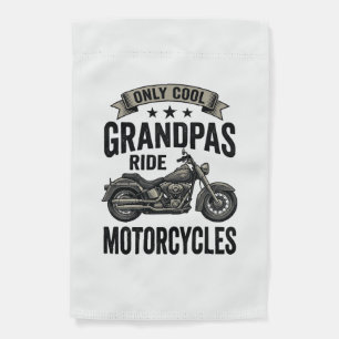 Cool Grandpas Ride Motorcycles Vintage Biker Shirt Garden Flag