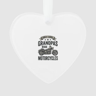 Cool Grandpas Ride Motorcycles Vintage Biker Shirt Ornament