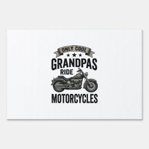 Cool Grandpas Ride Motorcycles Vintage Biker Shirt Sign