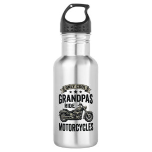 Cool Grandpas Ride Motorcycles Vintage Biker Shirt Stainless Steel Water Bottle