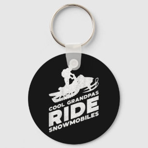 Cool Grandpas Ride Snowmobiles - Motor Sled ( On B Keychain