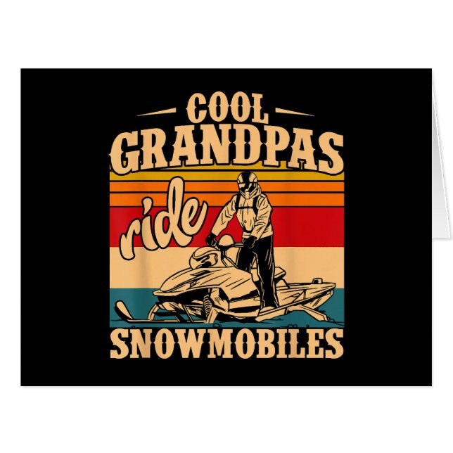 Cool Grandpas rides Snowmobiles Snowmobile Snowmob (Front Horizontal)
