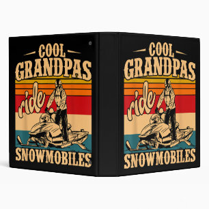 Cool Grandpas rides Snowmobiles Snowmobile Snowmob 3 Ring Binder