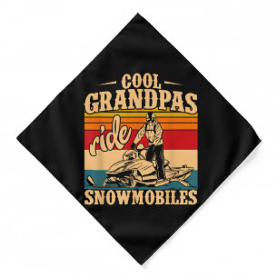 Cool Grandpas rides Snowmobiles Snowmobile Snowmob Bandana