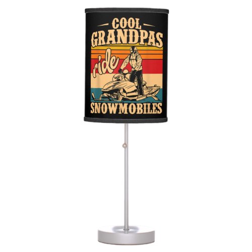 Cool Grandpas rides Snowmobiles Snowmobile Snowmob Table Lamp