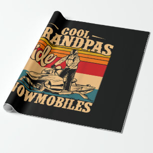 Cool Grandpas rides Snowmobiles Snowmobile Snowmob Wrapping Paper