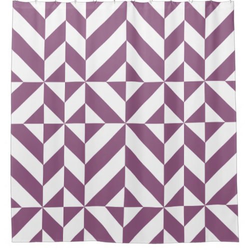 Cool Grape Geometric Cube Pattern Shower Curtain