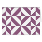 Cool Grape Geometric Deco Cube Pattern (Front Horizontal)