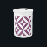 Cool Grape Geometric Deco Cube Pattern Drink Pitcher<br><div class="desc">This abstract,  geometric cubed pattern will add vibrance and classic flair to any home or office decor. Always ready for you to personalize with your name and/or your loved one's name,  as well.</div>