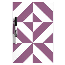 Cool Grape Geometric Deco Cube Pattern Dry-Erase Board