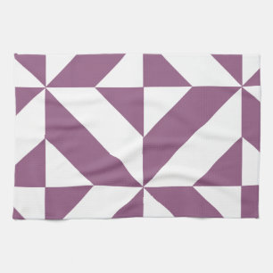 Cool Grape Geometric Deco Cube Pattern Kitchen Towel