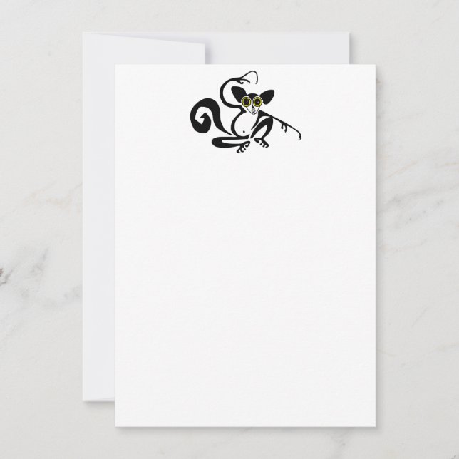 Cool graphic AYE-AYE - Primate - Lemur -Madagascar Invitation (Front)