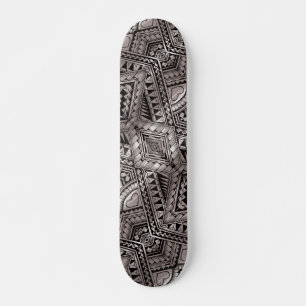 Cool Graphic Black and White Tribal Tattoo Pattern Skateboard