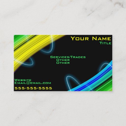 Customizable Cool graphic business card