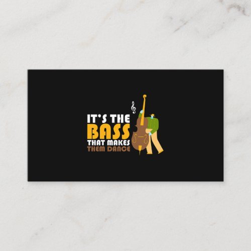 Cool Graphic Jazz Lovers Upright Bass Player desig Business Card