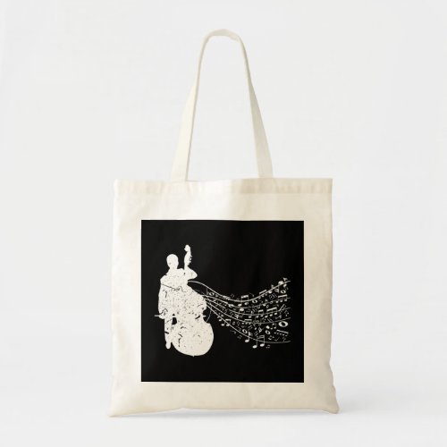Cool Graphic Jazz Lovers Upright Bass Player desig Tote Bag