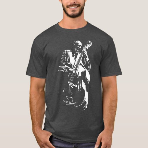 Cool Graphic Jazz Lovers Upright Bass Player T_Shirt