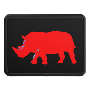 Cool Graphic RED Rhino Trailer Hitch Cover
