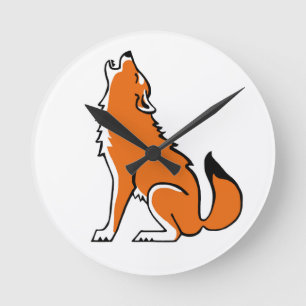 Cool graphic -Red WOLF - Wildlife - USA Round Clock