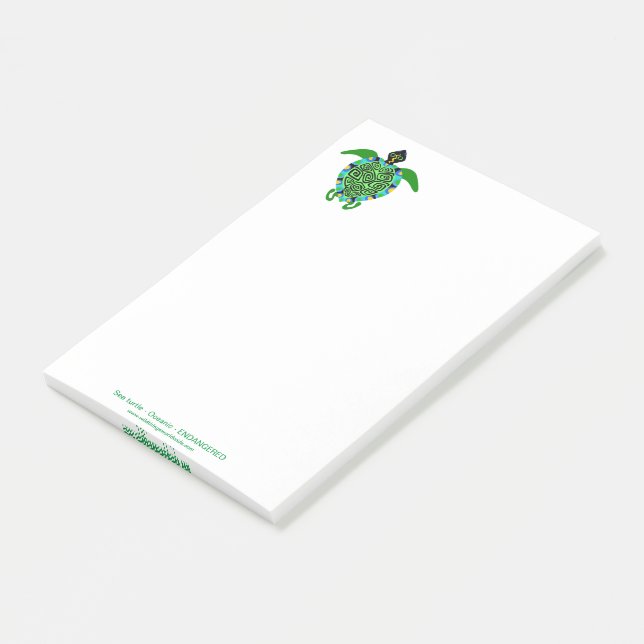 Cool graphic - Sea Turtle - Conservation - Post-it Notes (Angled)