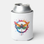 Cool Graphic Tie Dye Sunglasses Dragonfly Illustra Can Cooler